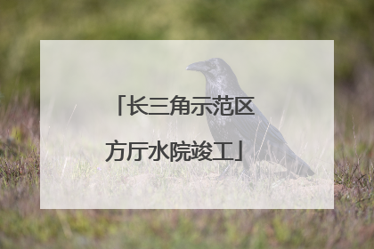长三角示范区方厅水院竣工