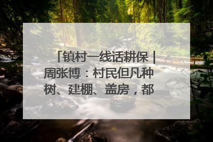 镇村一线话耕保｜周张博：村民但凡种树、建棚、盖房，都要向街道报批