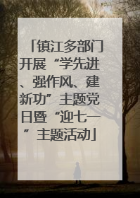 镇江多部门开展“学先进、强作风、建新功”主题党日暨“迎七一”主题活动