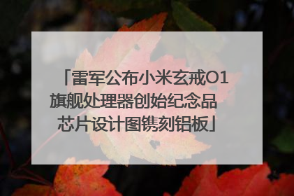 雷军公布小米玄戒O1旗舰处理器创始纪念品 芯片设计图镌刻铝板