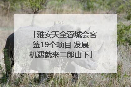 雅安天全蓉城会客签19个项目 发展机遇就来二郎山下
