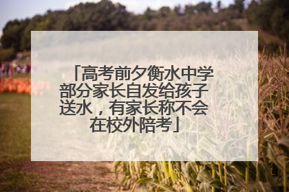 高考前夕衡水中学部分家长自发给孩子送水，有家长称不会在校外陪考