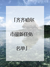 齐齐哈尔市最新任免名单