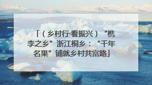 （乡村行·看振兴）“槜李之乡”浙江桐乡：“千年名果”铺就乡村共富路