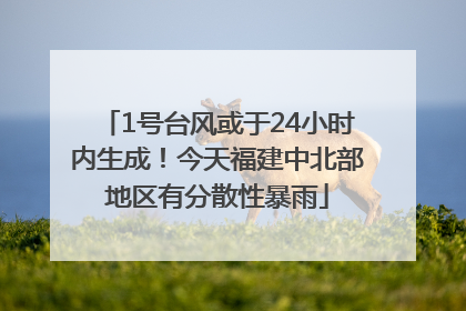 1号台风或于24小时内生成！今天福建中北部地区有分散性暴雨