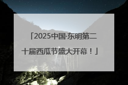 2025中国·东明第二十届西瓜节盛大开幕！