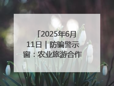 2025年6月11日｜防骗警示窗：农业旅游合作社以高息设局，集资380万