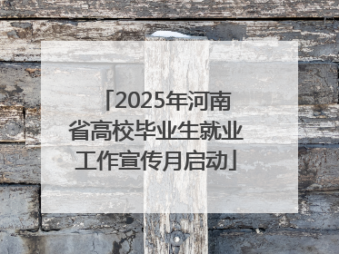 2025年河南省高校毕业生就业工作宣传月启动
