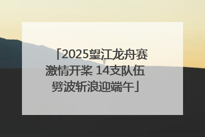 2025望江龙舟赛激情开桨 14支队伍劈波斩浪迎端午