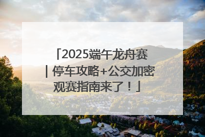 2025端午龙舟赛｜停车攻略+公交加密 观赛指南来了！