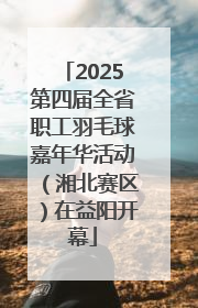2025第四届全省职工羽毛球嘉年华活动（湘北赛区）在益阳开幕