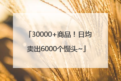 30000+商品！日均卖出6000个馒头~