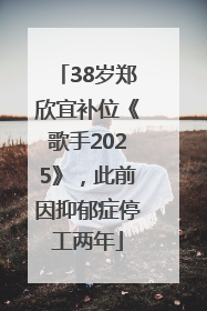 38岁郑欣宜补位《歌手2025》，此前因抑郁症停工两年