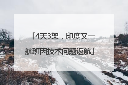 4天3架，印度又一航班因技术问题返航