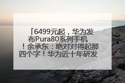 6499元起，华为发布Pura80系列手机！余承东：绝对对得起那四个字！华为近十年研发投入12490亿元